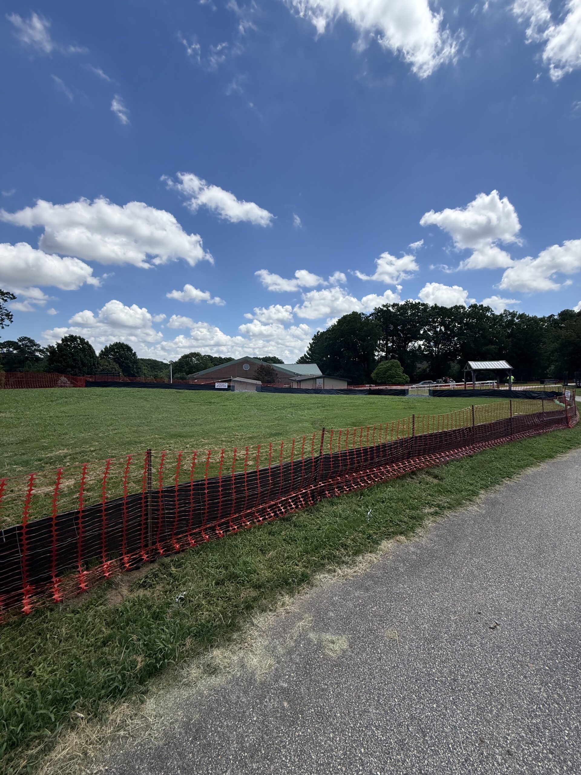 New field after seeding — hydroseeding by NC Lawnstar in Alamance County, NC