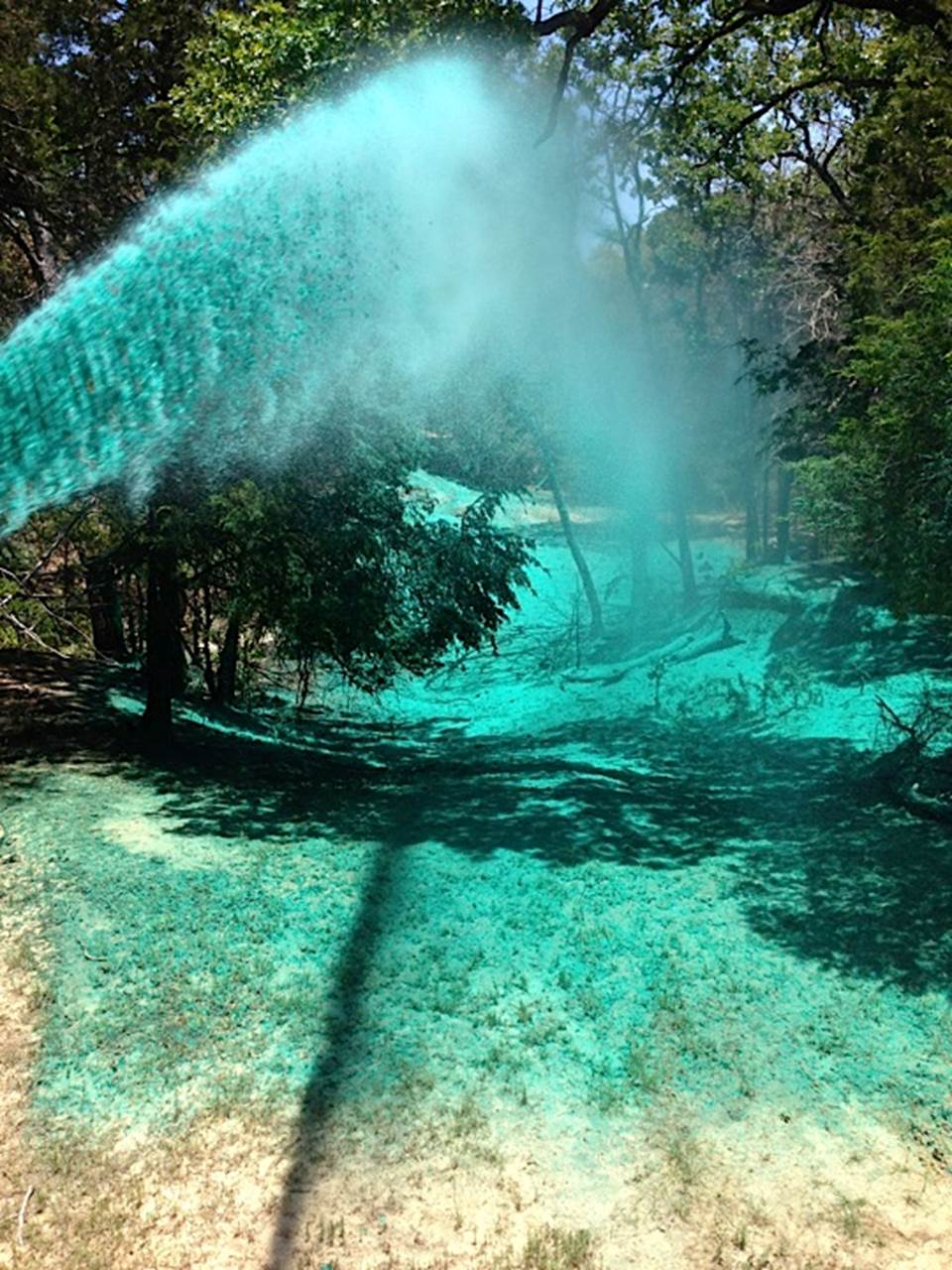 Slurry over amended Pittsboro clay — hydroseeding in Chatham County, NC