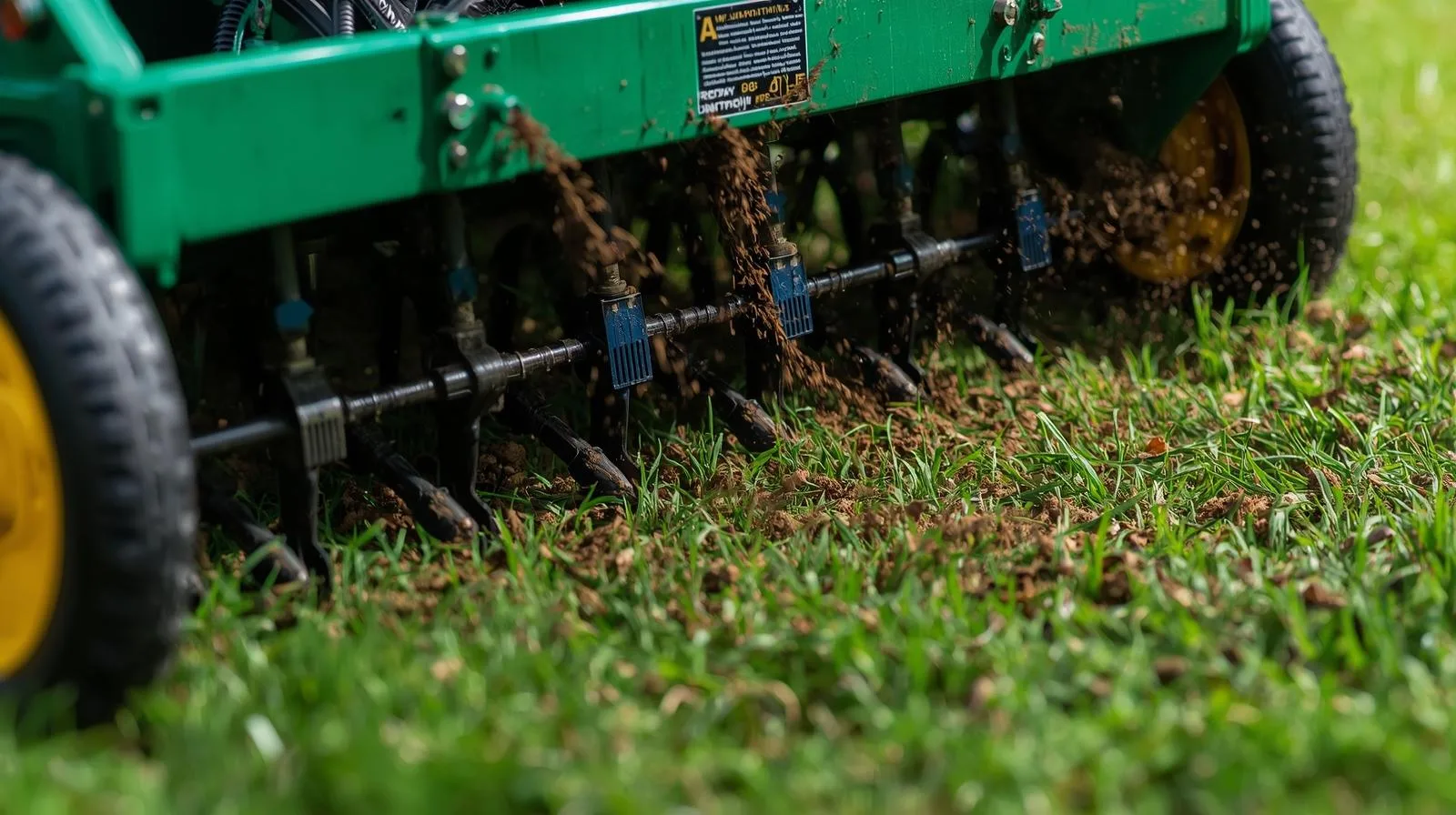 Aerating before an overseed in Siler City — hydroseeding in Chatham County, NC